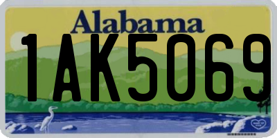 AL license plate 1AK5069