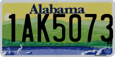 AL license plate 1AK5073