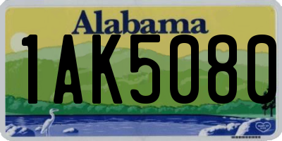 AL license plate 1AK5080