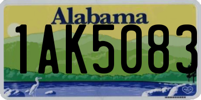 AL license plate 1AK5083