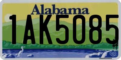 AL license plate 1AK5085