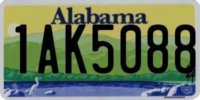 AL license plate 1AK5088