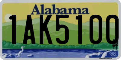 AL license plate 1AK5100