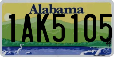 AL license plate 1AK5105