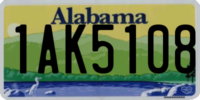 AL license plate 1AK5108