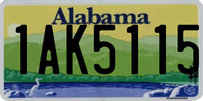 AL license plate 1AK5115
