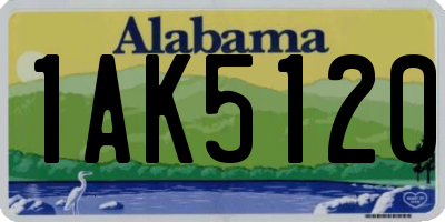 AL license plate 1AK5120