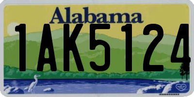AL license plate 1AK5124