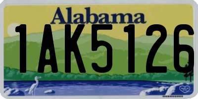 AL license plate 1AK5126