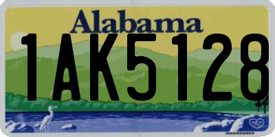 AL license plate 1AK5128