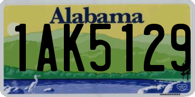 AL license plate 1AK5129