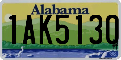 AL license plate 1AK5130