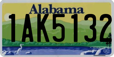 AL license plate 1AK5132