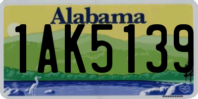 AL license plate 1AK5139