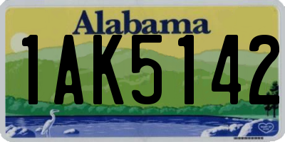AL license plate 1AK5142