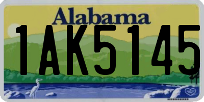 AL license plate 1AK5145