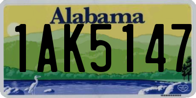AL license plate 1AK5147