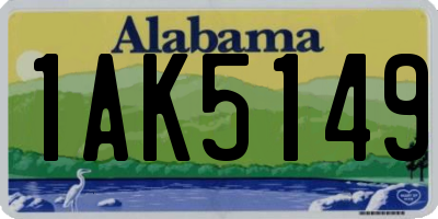 AL license plate 1AK5149