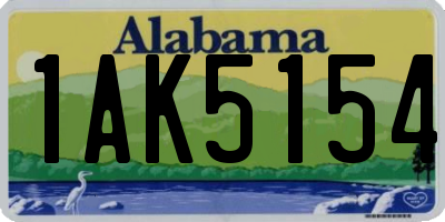 AL license plate 1AK5154