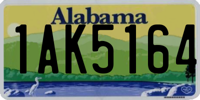 AL license plate 1AK5164