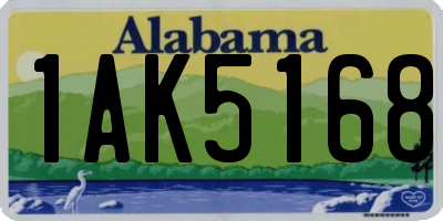 AL license plate 1AK5168