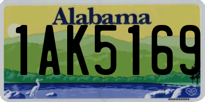 AL license plate 1AK5169