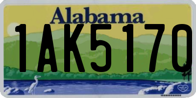 AL license plate 1AK5170