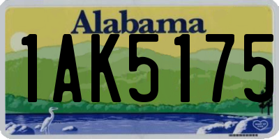 AL license plate 1AK5175