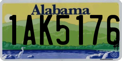 AL license plate 1AK5176