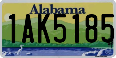 AL license plate 1AK5185