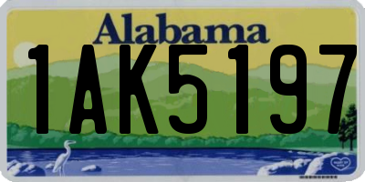AL license plate 1AK5197