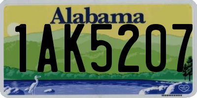 AL license plate 1AK5207