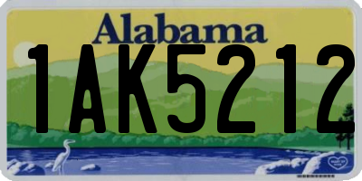 AL license plate 1AK5212