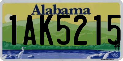 AL license plate 1AK5215