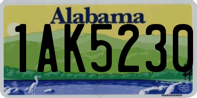 AL license plate 1AK5230