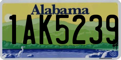 AL license plate 1AK5239