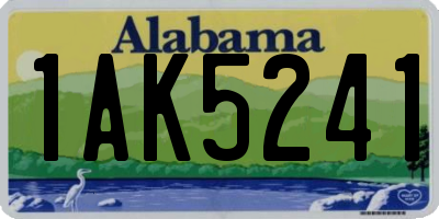 AL license plate 1AK5241