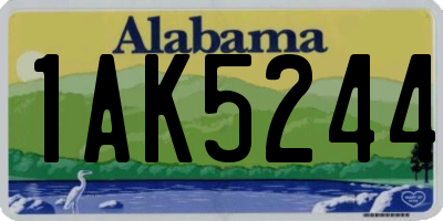 AL license plate 1AK5244