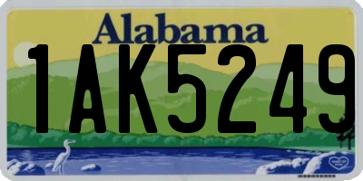 AL license plate 1AK5249