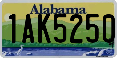 AL license plate 1AK5250