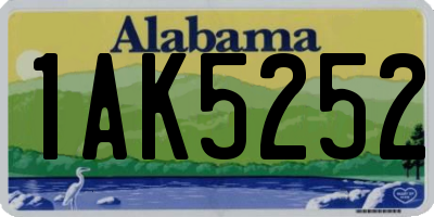 AL license plate 1AK5252