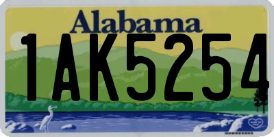 AL license plate 1AK5254