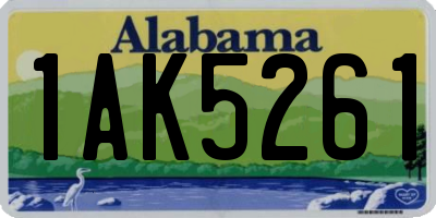 AL license plate 1AK5261