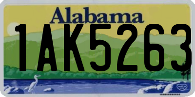 AL license plate 1AK5263
