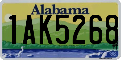 AL license plate 1AK5268