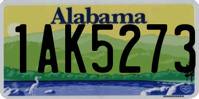 AL license plate 1AK5273