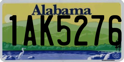 AL license plate 1AK5276