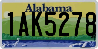 AL license plate 1AK5278