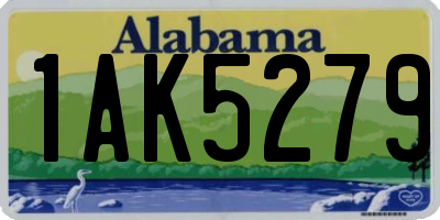 AL license plate 1AK5279
