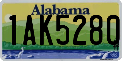 AL license plate 1AK5280